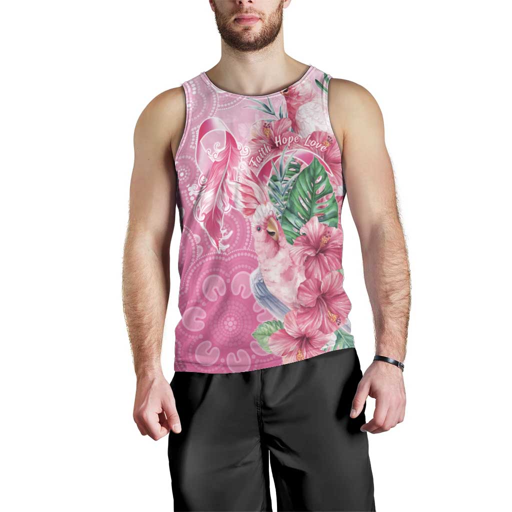 Australia Cockatoos Breast Cancer Men Tank Top Faith Hope Love