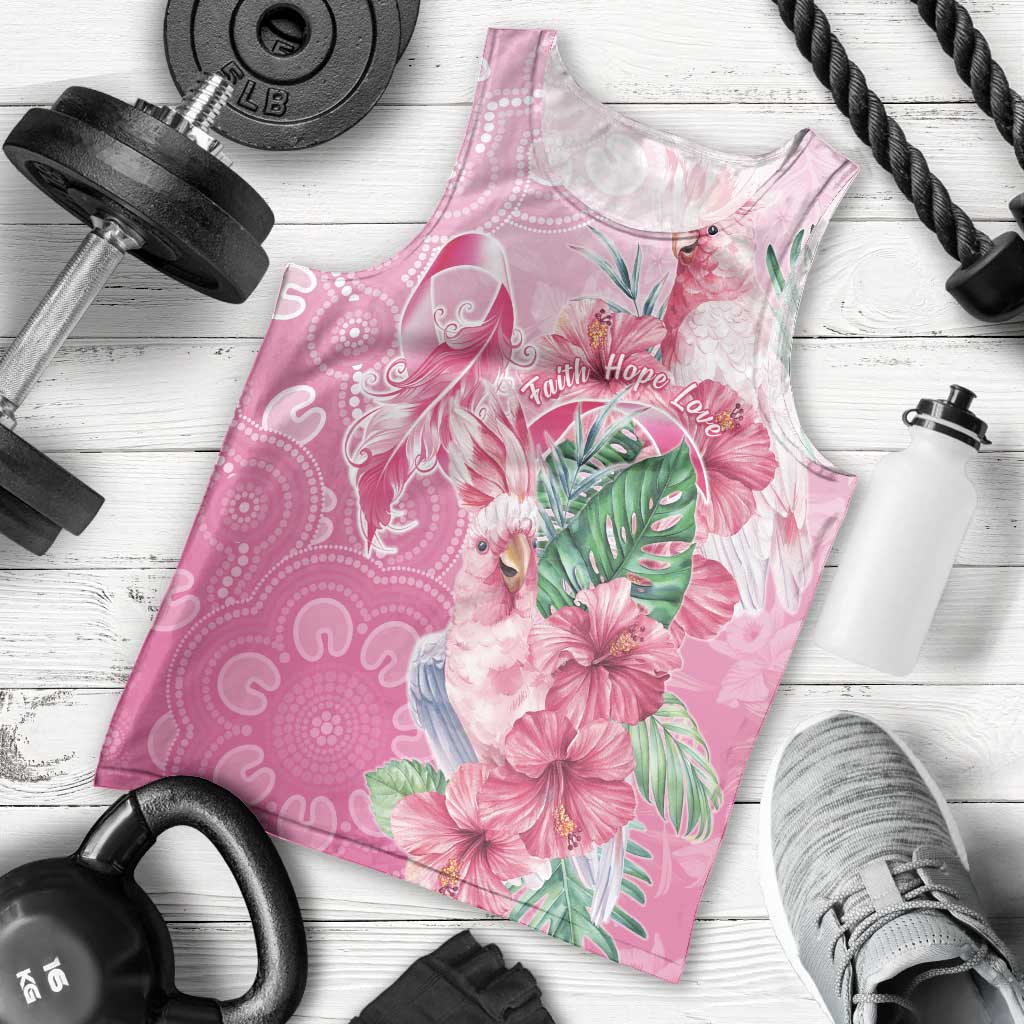 Australia Cockatoos Breast Cancer Men Tank Top Faith Hope Love