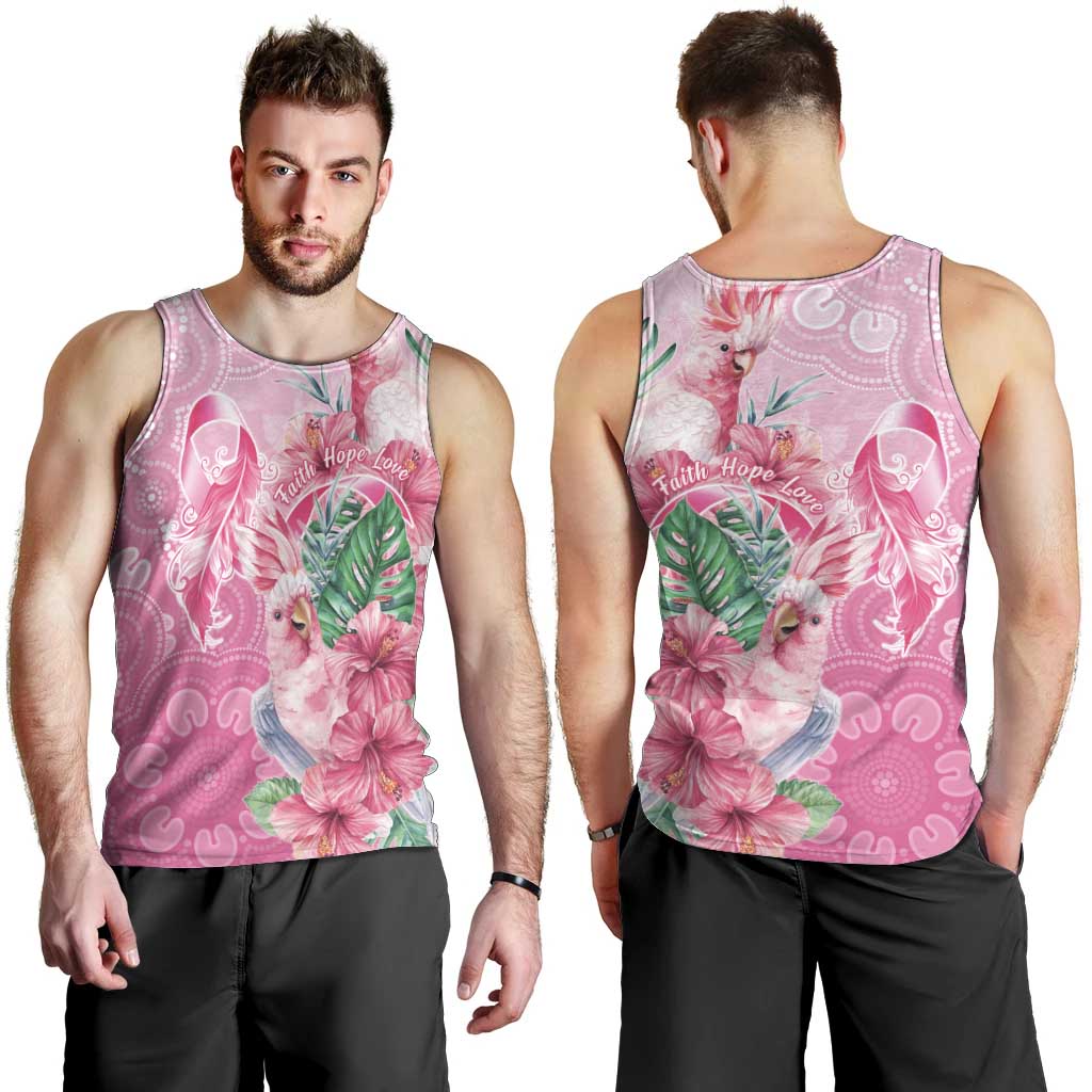 Australia Cockatoos Breast Cancer Men Tank Top Faith Hope Love