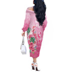 Australia Cockatoos Breast Cancer Off The Shoulder Long Sleeve Dress Faith Hope Love
