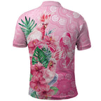 Australia Cockatoos Breast Cancer Polo Shirt Faith Hope Love