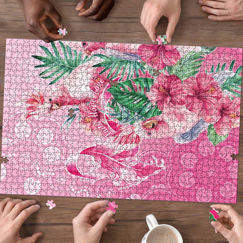 Australia Cockatoos Breast Cancer Puzzle Faith Hope Love