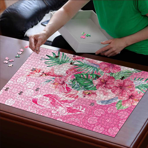 Australia Cockatoos Breast Cancer Puzzle Faith Hope Love