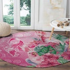 Australia Cockatoos Breast Cancer Round Carpet Faith Hope Love