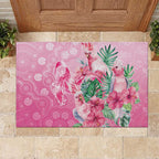 Australia Cockatoos Breast Cancer Rubber Doormat Faith Hope Love