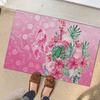 Australia Cockatoos Breast Cancer Rubber Doormat Faith Hope Love