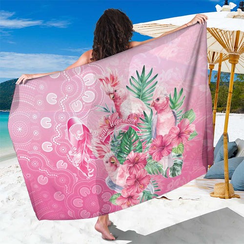 Australia Cockatoos Breast Cancer Sarong Faith Hope Love