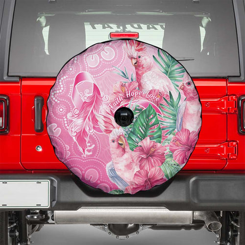 Australia Cockatoos Breast Cancer Spare Tire Cover Faith Hope Love