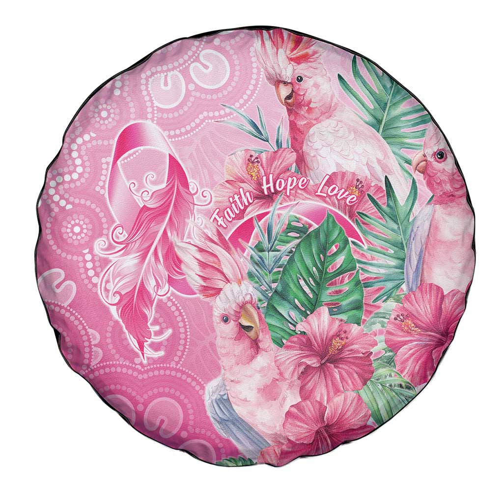 Australia Cockatoos Breast Cancer Spare Tire Cover Faith Hope Love