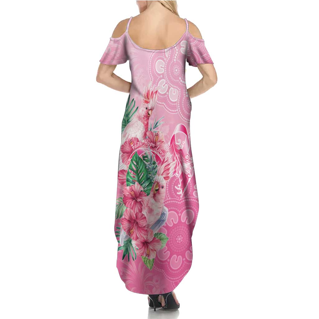 Australia Cockatoos Breast Cancer Summer Maxi Dress Faith Hope Love