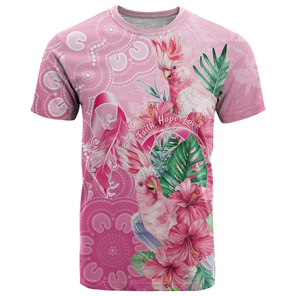 Australia Cockatoos Breast Cancer T Shirt Faith Hope Love