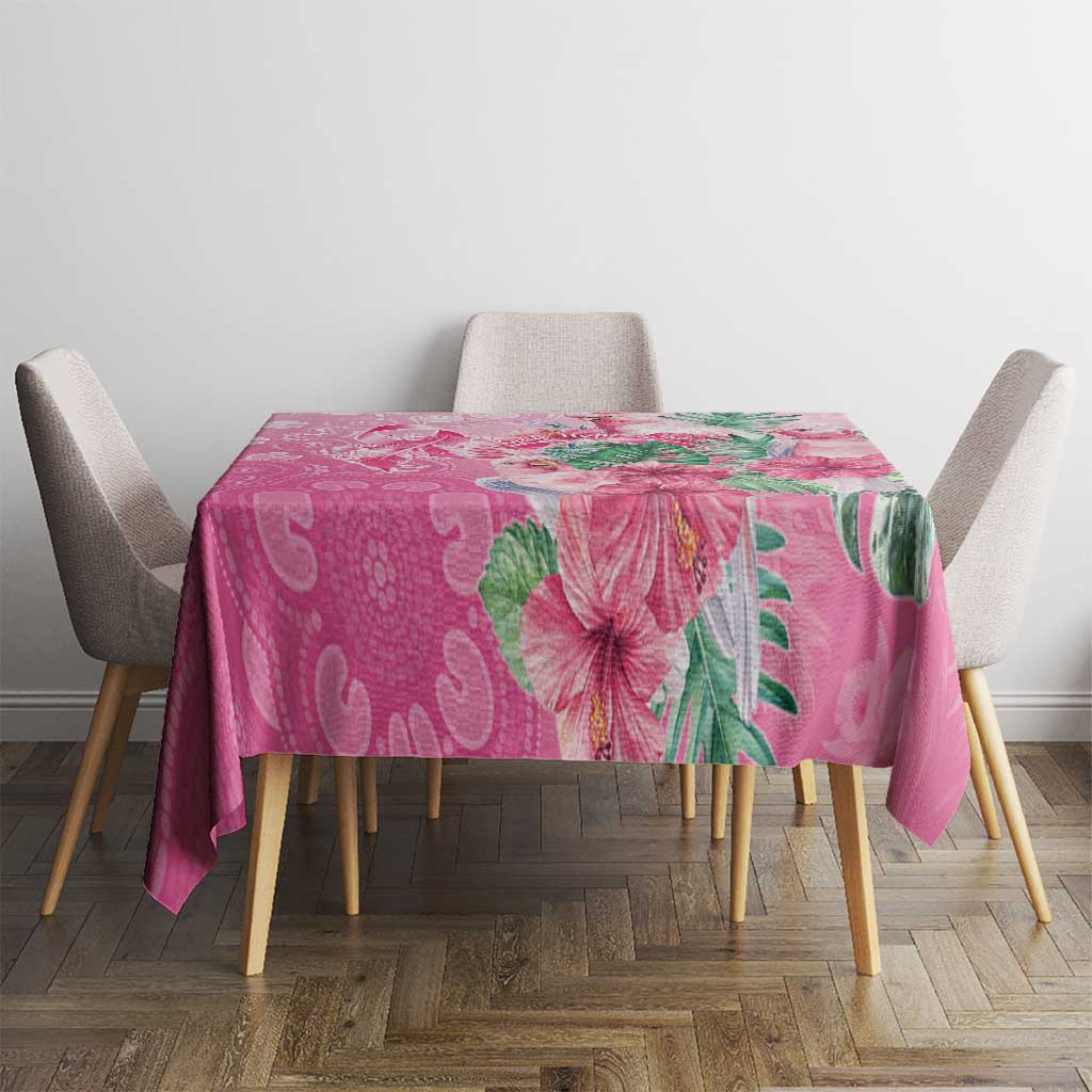 Australia Cockatoos Breast Cancer Tablecloth Faith Hope Love