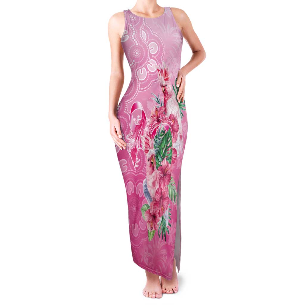 Australia Cockatoos Breast Cancer Tank Maxi Dress Faith Hope Love