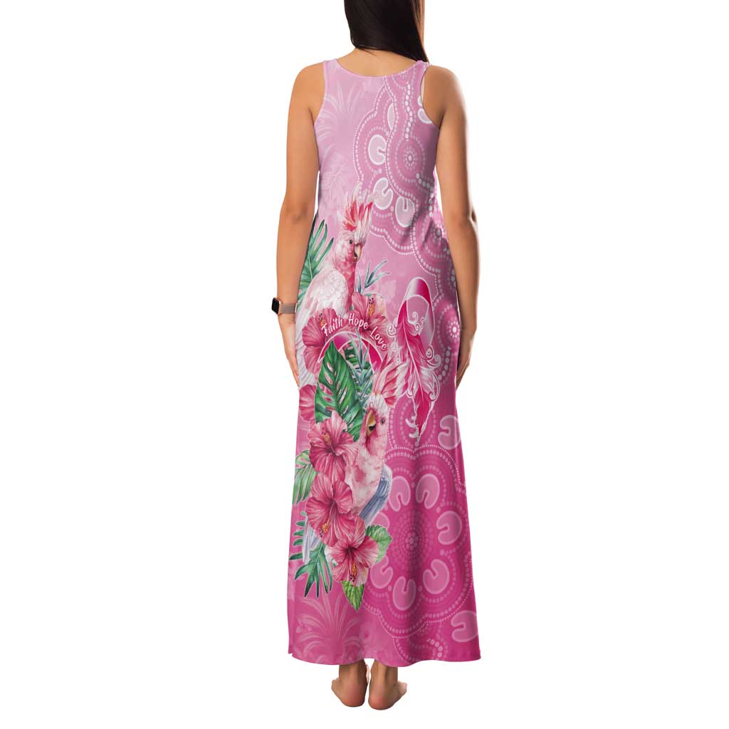 Australia Cockatoos Breast Cancer Tank Maxi Dress Faith Hope Love