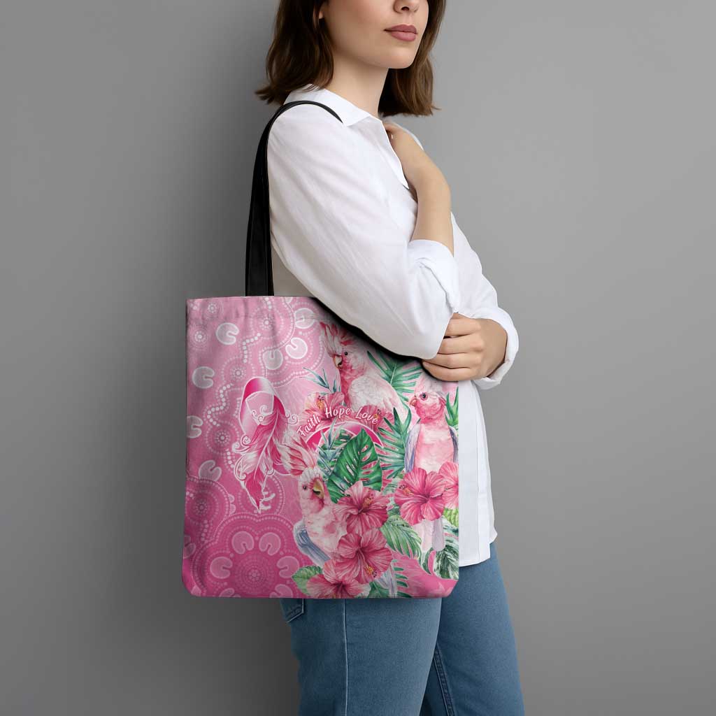 Australia Cockatoos Breast Cancer Tote Bag Faith Hope Love