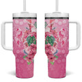 Australia Cockatoos Breast Cancer Tumbler With Handle Faith Hope Love