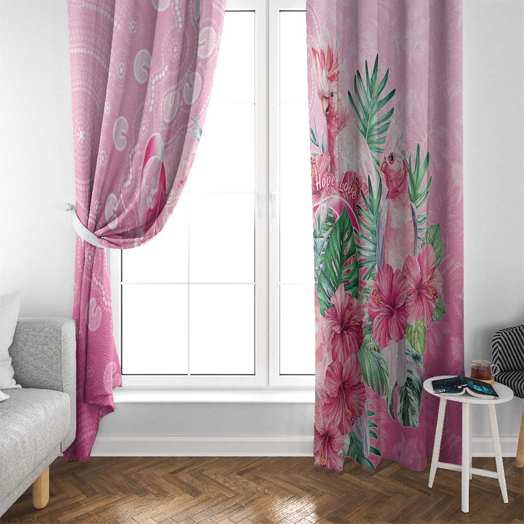 Australia Cockatoos Breast Cancer Window Curtain Faith Hope Love