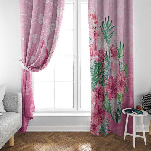 Australia Cockatoos Breast Cancer Window Curtain Faith Hope Love