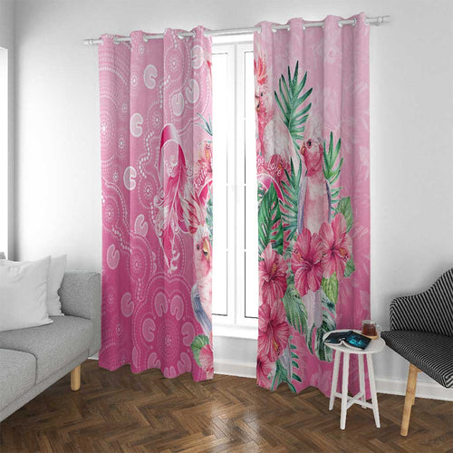 Australia Cockatoos Breast Cancer Window Curtain Faith Hope Love