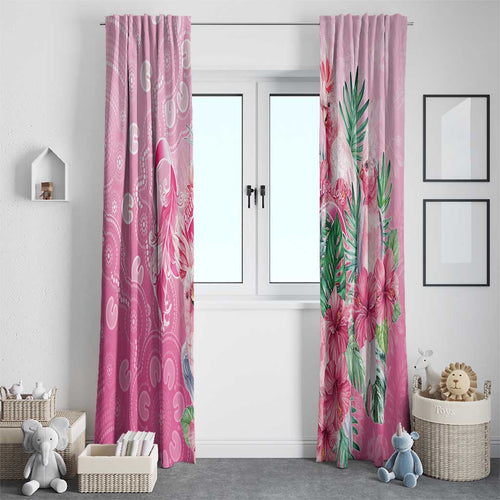 Australia Cockatoos Breast Cancer Window Curtain Faith Hope Love
