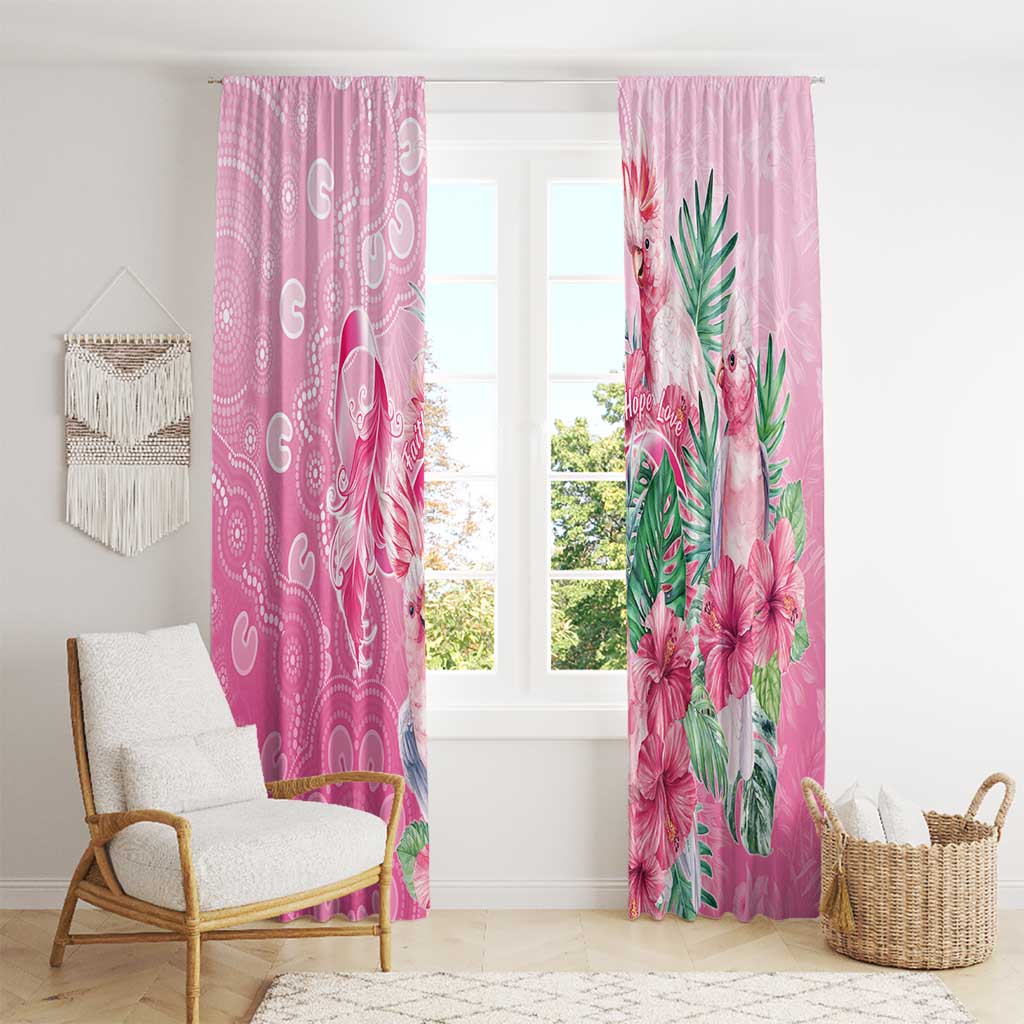 Australia Cockatoos Breast Cancer Window Curtain Faith Hope Love