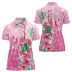 Australia Cockatoos Breast Cancer Women Polo Shirt Faith Hope Love