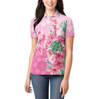 Australia Cockatoos Breast Cancer Women Polo Shirt Faith Hope Love