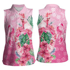Australia Cockatoos Breast Cancer Women Sleeveless Polo Shirt Faith Hope Love