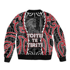 Aotearoa Waitangi Day Bomber Jacket Maori Warrior Tribal Tattoo