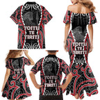 Aotearoa Waitangi Day Family Matching Mermaid Dress and Hawaiian Shirt Maori Warrior Tribal Tattoo