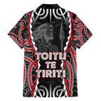 Aotearoa Waitangi Day Hawaiian Shirt Maori Warrior Tribal Tattoo