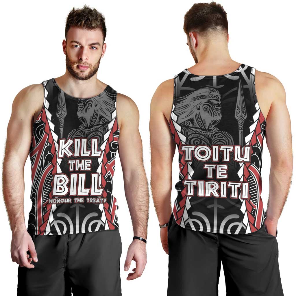 Aotearoa Waitangi Day Men Tank Top Maori Warrior Tribal Tattoo
