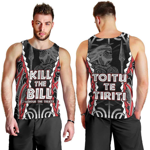 Aotearoa Waitangi Day Men Tank Top Maori Warrior Tribal Tattoo