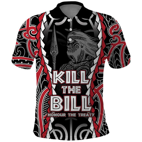 Aotearoa Waitangi Day Polo Shirt Maori Warrior Tribal Tattoo