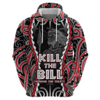 Aotearoa Waitangi Day Zip Hoodie Maori Warrior Tribal Tattoo