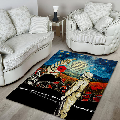 Kei Wareware Tatou New Zealand ANZAC Day Area Rug Starry Night Inspo Style