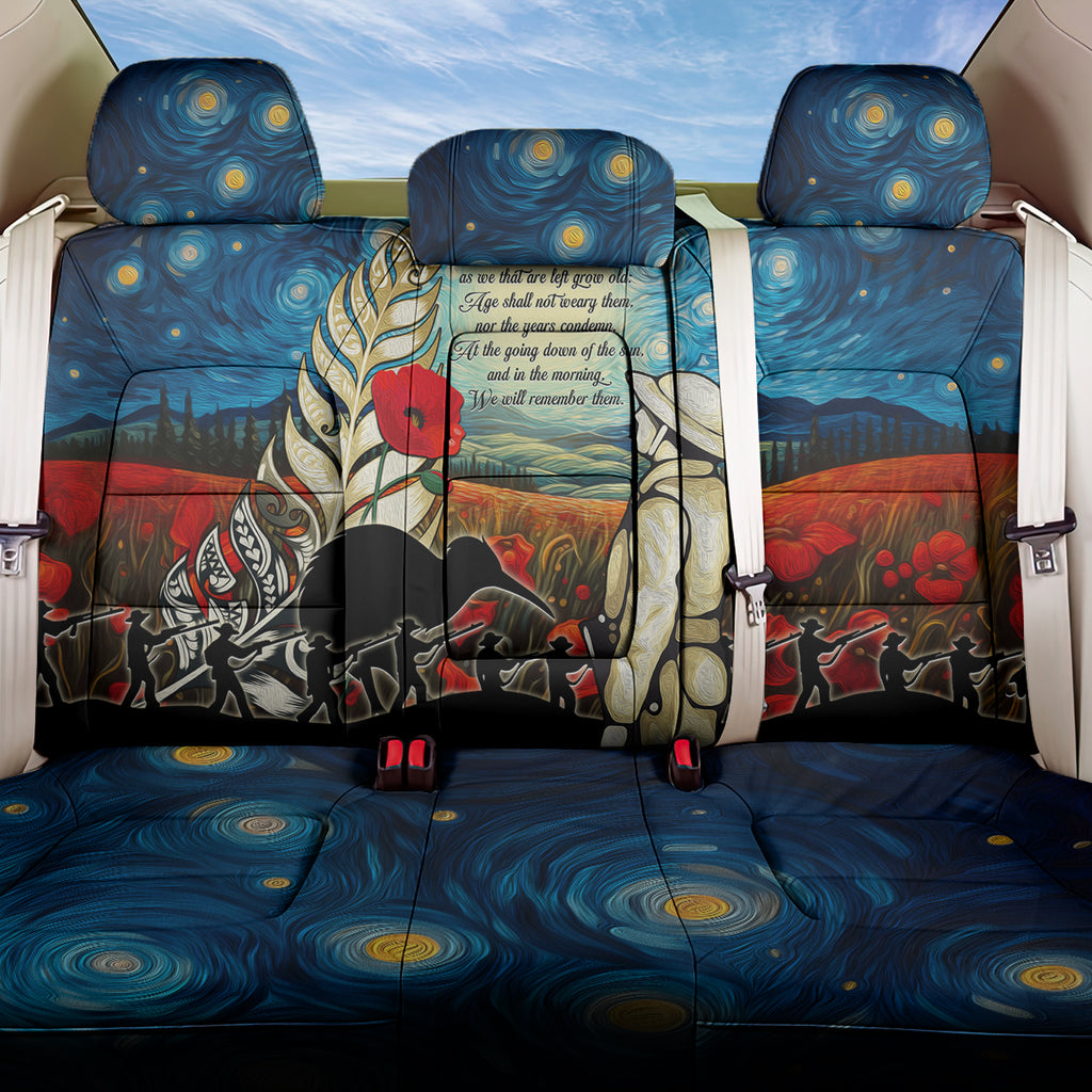 Kei Wareware Tatou New Zealand ANZAC Day Back Car Seat Cover Starry Night Inspo Style