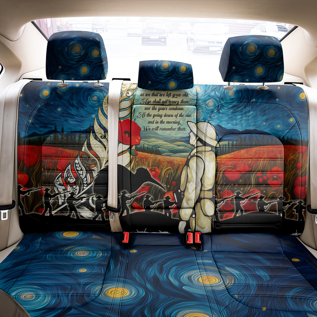 Kei Wareware Tatou New Zealand ANZAC Day Back Car Seat Cover Starry Night Inspo Style