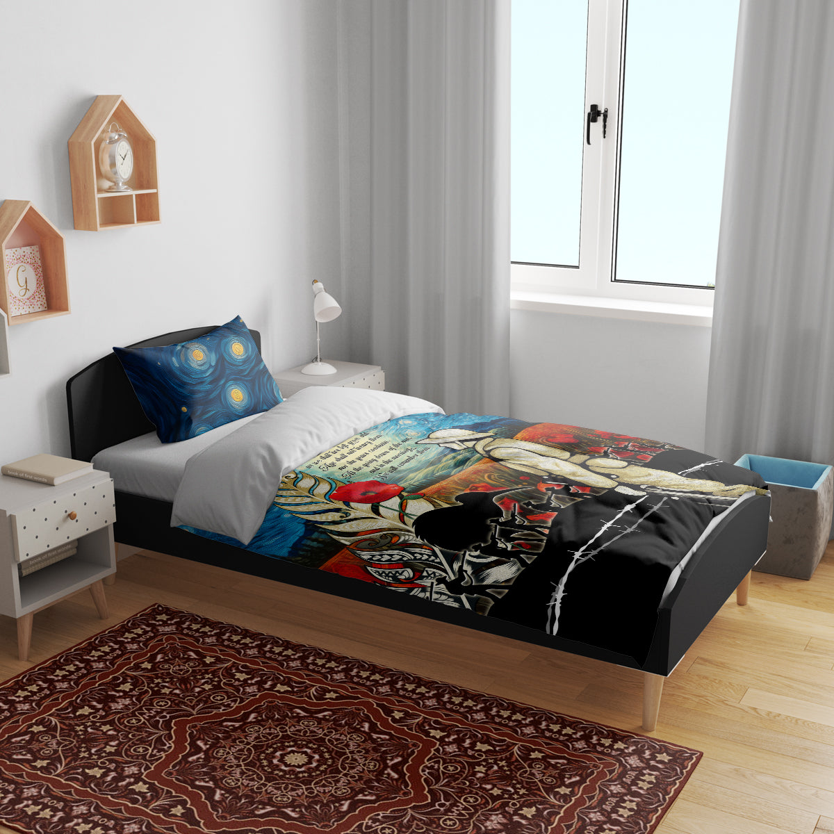 Kei Wareware Tatou New Zealand ANZAC Day Bedding Set Starry Night Inspo Style