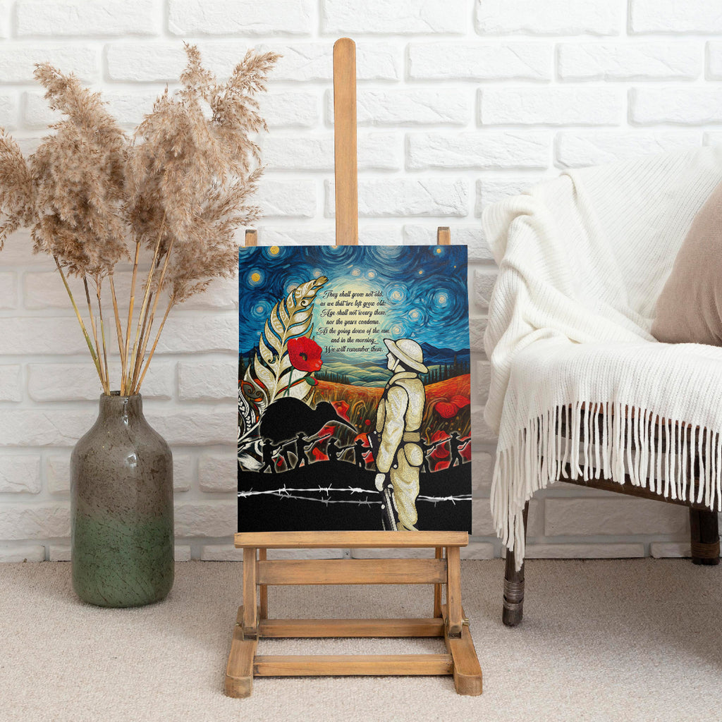 Kei Wareware Tatou New Zealand ANZAC Day Canvas Wall Art Starry Night Inspo Style