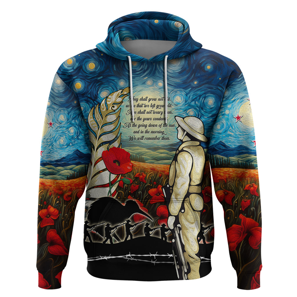 Kei Wareware Tatou New Zealand ANZAC Day Hoodie Starry Night Inspo Style