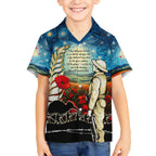 Kei Wareware Tatou New Zealand ANZAC Day Kid Hawaiian Shirt Starry Night Inspo Style