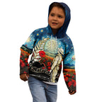 Kei Wareware Tatou New Zealand ANZAC Day Kid Hoodie Starry Night Inspo Style