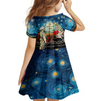 Kei Wareware Tatou New Zealand ANZAC Day Kid Short Sleeve Dress Starry Night Inspo Style
