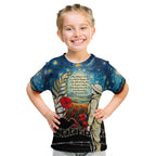 Kei Wareware Tatou New Zealand ANZAC Day Kid T Shirt Starry Night Inspo Style