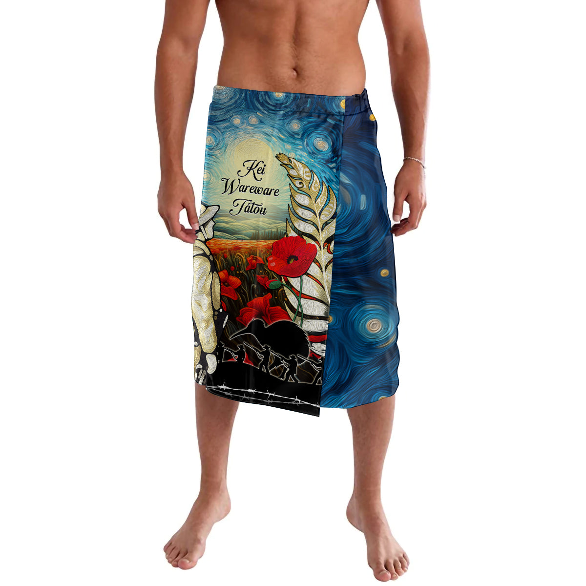 Kei Wareware Tatou New Zealand ANZAC Day Lavalava Starry Night Inspo Style