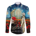 Kei Wareware Tatou New Zealand ANZAC Day Long Sleeve Button Shirt Starry Night Inspo Style
