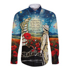 Kei Wareware Tatou New Zealand ANZAC Day Long Sleeve Button Shirt Starry Night Inspo Style