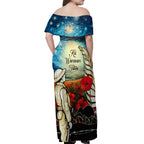 Kei Wareware Tatou New Zealand ANZAC Day Off Shoulder Maxi Dress Starry Night Inspo Style