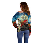 Kei Wareware Tatou New Zealand ANZAC Day Off Shoulder Sweater Starry Night Inspo Style
